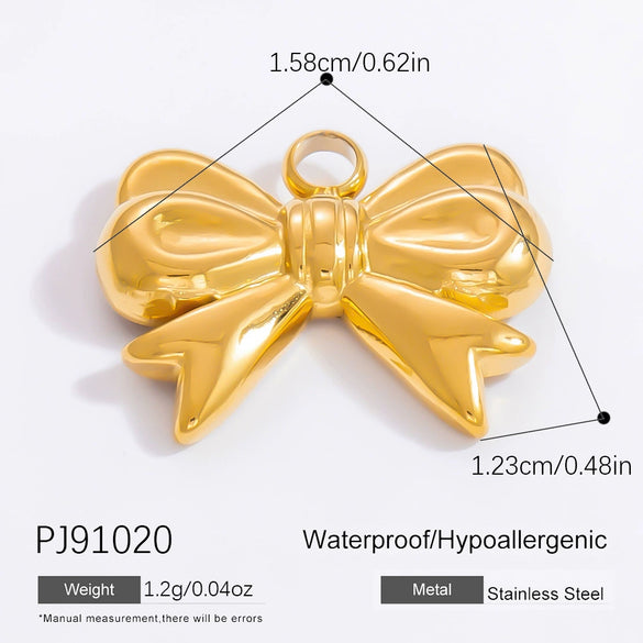 Wholesale Accessories Stainless Steel Retro Handmade Geometric Pendant With Love Drop Bell Pattern 18K Gold Plated