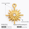 Wholesale Accessories Stainless Steel Retro Handmade Geometric Pendant With Love Drop Bell Pattern 18K Gold Plated