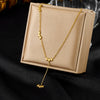 Wholesale Accessories Stainless Steel Rhinestones Electroplating Love Yshaped Long Tassel Women's