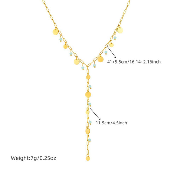 Wholesale Accessories Stainless Steel Rhinestones Electroplating Love Yshaped Long Tassel Women's