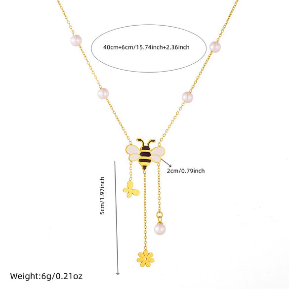 Wholesale Accessories Stainless Steel Set With Cartoon Oil Dripping Bee Butterfly Dragonfly Insect Patterns Electroplated