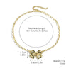 Wholesale Accessories Zinc Alloy Bowknot Geometric Ochain Necklace With Electroplating For Women