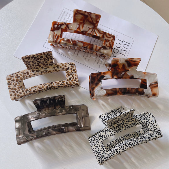 Wholesale Acetate Hair Clip Retro Elegant Large Shark Grip Female Hair Accessories Handmade For Autumn And Winter