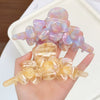 Wholesale Acetate Sweet Style Handmade Twin Flower Hair Gripper For Women