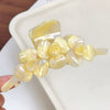 Wholesale Acetate Sweet Style Handmade Twin Flower Hair Gripper For Women