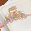 Wholesale Acetate Sweet Style Handmade Twin Flower Hair Gripper For Women
