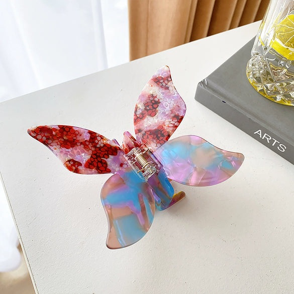 Wholesale Acetic Acid Butterfly Hair Clip Handmade Elegant Girl Hair Accessories For Autumn And Winter