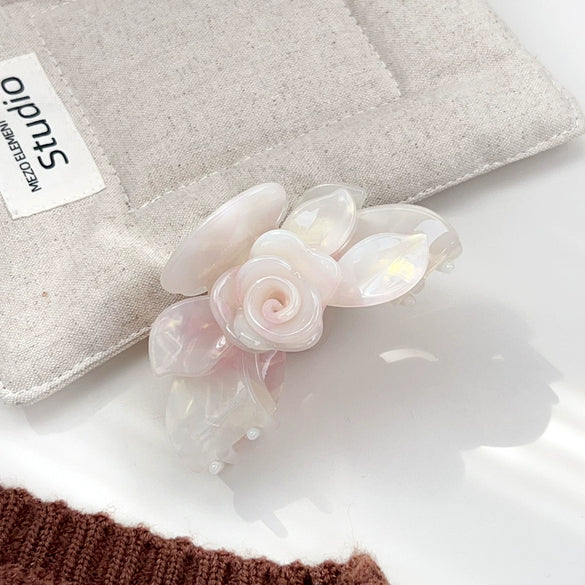 Wholesale Acetic Acid Hair Accessories Lovely Natural Style Polishing Flower Hairpin Hair Clip Shark Clip Grab Clip