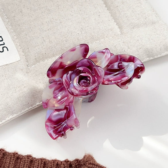 Wholesale Acetic Acid Hair Accessories Lovely Natural Style Polishing Flower Hairpin Hair Clip Shark Clip Grab Clip