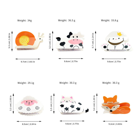 Wholesale Acetic Acid Handmade Cartoon Animal Hairpin For Women
