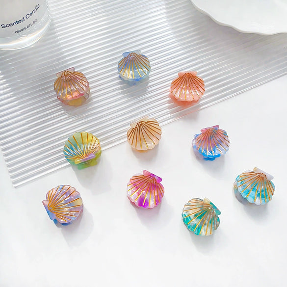 Wholesale Acetic Acid Handmade Cute Mini Hairpin For Women Shell Style Hair Accessories