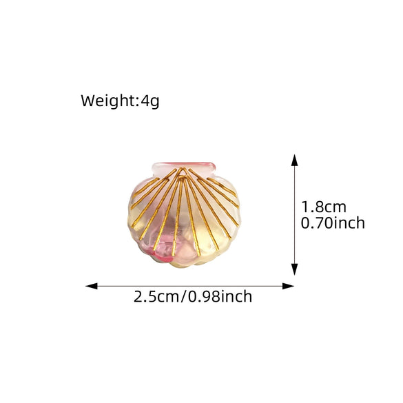 Wholesale Acetic Acid Handmade Cute Mini Hairpin For Women Shell Style Hair Accessories