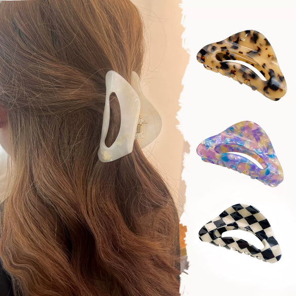 Wholesale Acetic Acid Handmade Hollowout Grab Clip Women's Retro Hair Accessories