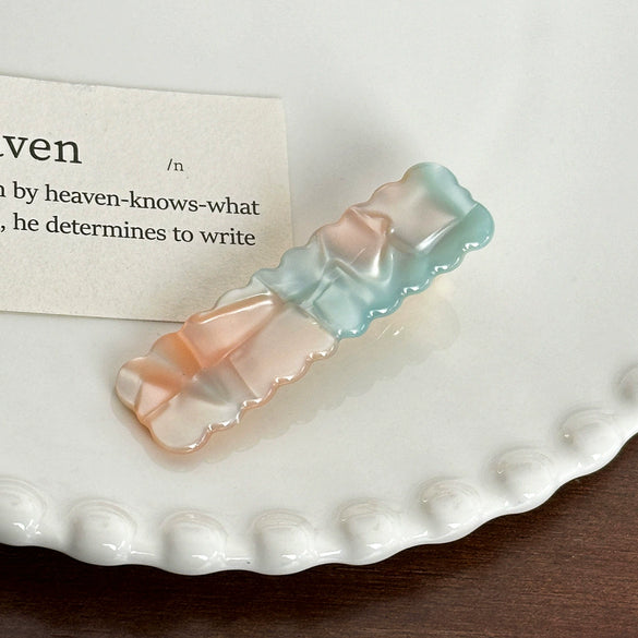 Wholesale Acetic Acid Handmade Minimalist Geometric Duck Bill Hair Clip For Women