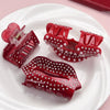 Wholesale Acetic Acid Love Handmade Hair Clip Heavy Industry Diamond Style Shark Clip For Women