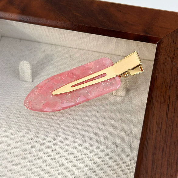 Wholesale Acetic Acid Seamless Duckbill Hairpin For Women With Stamping Super Fairy Dream Pink Gradient Style