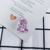Wholesale Acrylic And Resin Three Dimensional Bear Pendant Earrings Jewelry Accessories