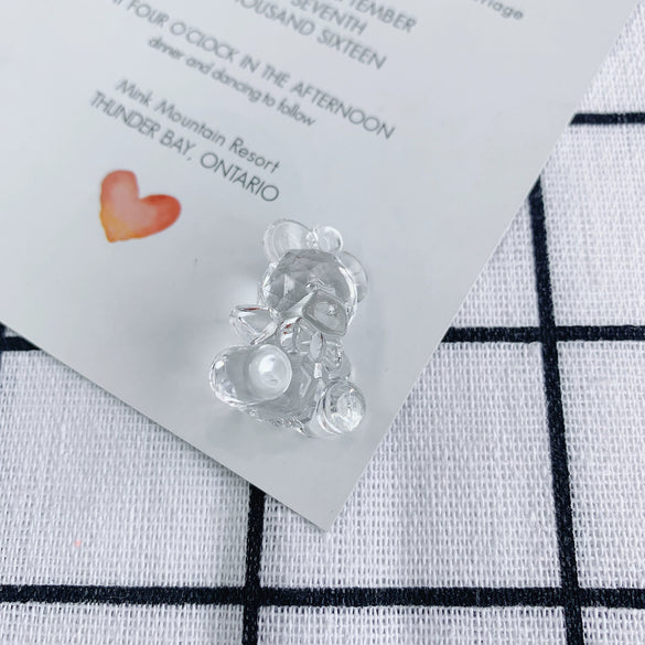 Wholesale Acrylic And Resin Three Dimensional Bear Pendant Earrings Jewelry Accessories