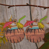Wholesale Acrylic And Wood Animal Style Earrings For Women With Electroplating