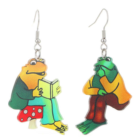 Wholesale Acrylic And Wood Animal Style Earrings For Women With Electroplating
