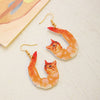 Wholesale Acrylic And Wood Animal Style Earrings For Women With Electroplating