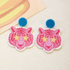 Wholesale Acrylic And Wood Animal Style Earrings For Women With Electroplating