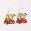 Wholesale Acrylic And Wood Animal Style Earrings For Women With Electroplating