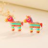 Wholesale Acrylic And Wood Animal Style Earrings For Women With Electroplating