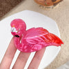 Wholesale Acrylic Animal Flamingo Handmade Women's Hair Grab Clip Hair Accessories