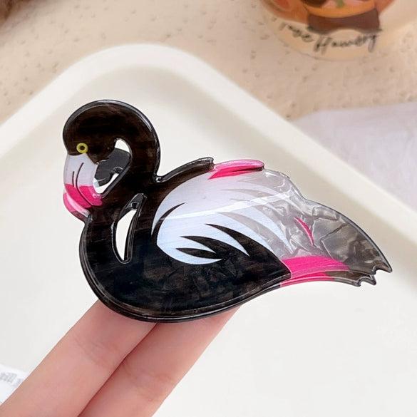Wholesale Acrylic Animal Flamingo Handmade Women's Hair Grab Clip Hair Accessories