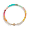 Wholesale Acrylic Beaded Geometric Style Handmade Clavicle Necklace With Metal Spring Buckle