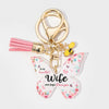 Wholesale Acrylic Butterfly Shape Pendant Key Chain