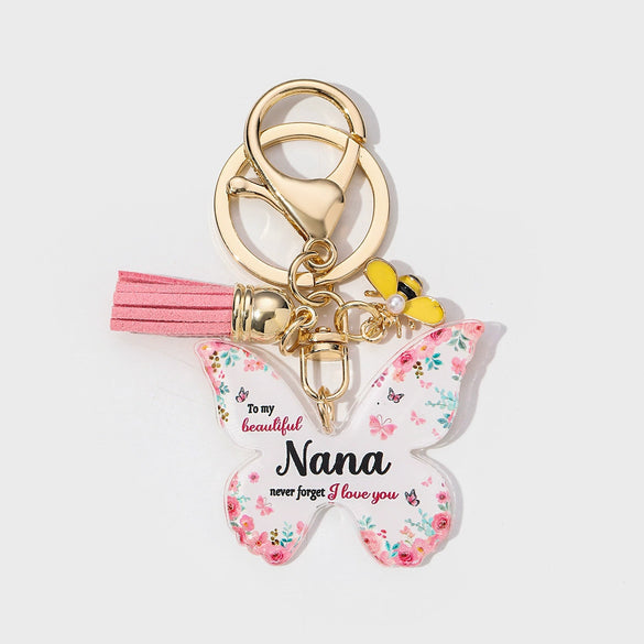 Wholesale Acrylic Butterfly Shape Pendant Key Chain