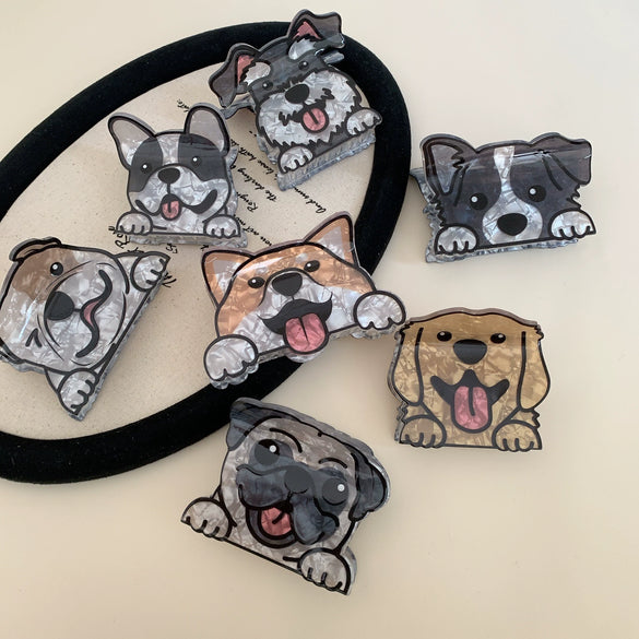 Wholesale Acrylic Cartoon Animal Hair Accessories Handmade Hairpin Shark Clip Hair Cone Ponda Tail Clip