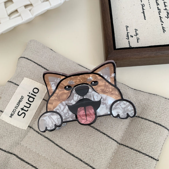 Wholesale Acrylic Cartoon Animal Hair Accessories Handmade Hairpin Shark Clip Hair Cone Ponda Tail Clip