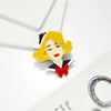Wholesale Acrylic Cartoon Character Printed Jewelry Brooch For Women