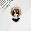 Wholesale Acrylic Cartoon Characters Printed Decorative Brooch For Women