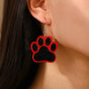 Wholesale Acrylic Cat Claw Pendant Earrings Engraved Animal Pattern For Women
