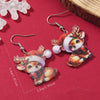 Wholesale Acrylic Christmas Cartoon Snowhouse Snowman Elk Doublesided Earrings