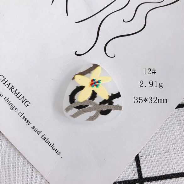 Wholesale Acrylic Cute Cartoon Flower Three Dimensional Relief Small Pendant Earrings Jewelry Accessories