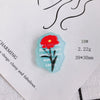 Wholesale Acrylic Cute Cartoon Flower Three Dimensional Relief Small Pendant Earrings Jewelry Accessories