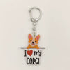 Wholesale Acrylic 2D Keychain With Uv Color Printing For Pet Dog Breed I Love My West Golden Retriever