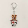 Wholesale Acrylic 2D Keychain With Uv Color Printing For Pet Dog Breed I Love My West Golden Retriever