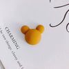 Wholesale Acrylic Diy Accessories Matte Frosted Rubber Painted Micky Head Patch Hairpin With Environmental Protection Treatment