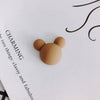 Wholesale Acrylic Diy Accessories Matte Frosted Rubber Painted Micky Head Patch Hairpin With Environmental Protection Treatment