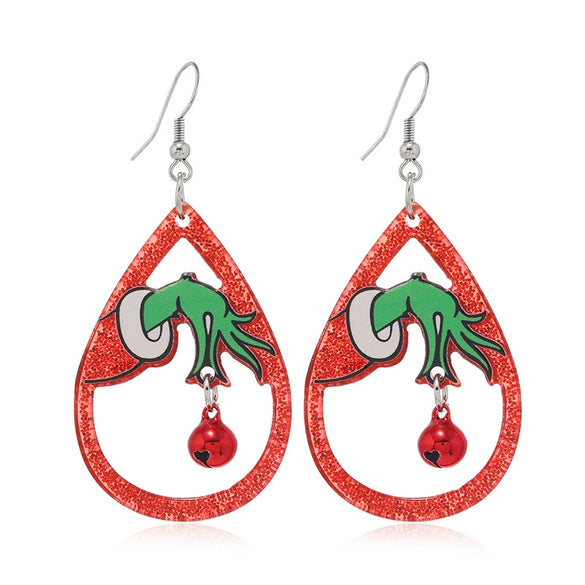 Wholesale Acrylic Double Sided Earrings With Geometric Pattern Retro Fashion Halloween Themed Black Cat Ear Studs For Women