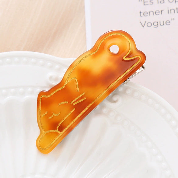 Wholesale Acrylic Duckbill Clip Handmade Animal Style Women's Decorative Hair Accessory Hairpin