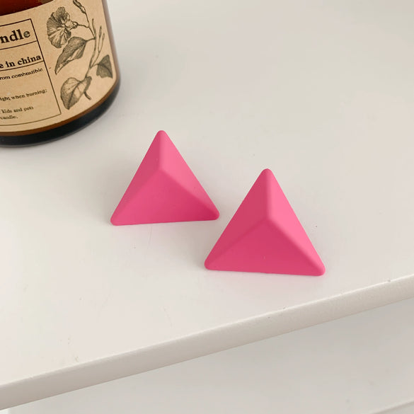 Wholesale Acrylic Earrings Geometric Pattern Vintage Spray Paint Frosted Square Round Korean Fashion Women's