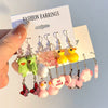 Wholesale Acrylic Earrings Set With Cartoon Butterfly Frog Yellow Duck Animal Patterns