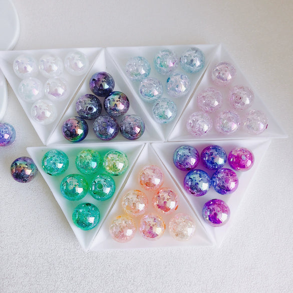 Wholesale Acrylic Floral Burst Beads Hand Woven Beaded Jewelry Pendant Environmental Protection Round Bead Style